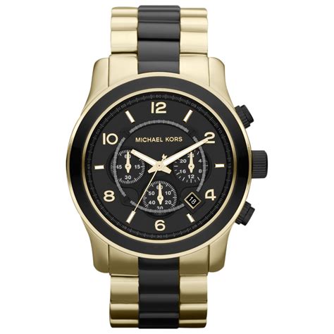 michael kors black chronograph|michael kors runway chronograph watch.